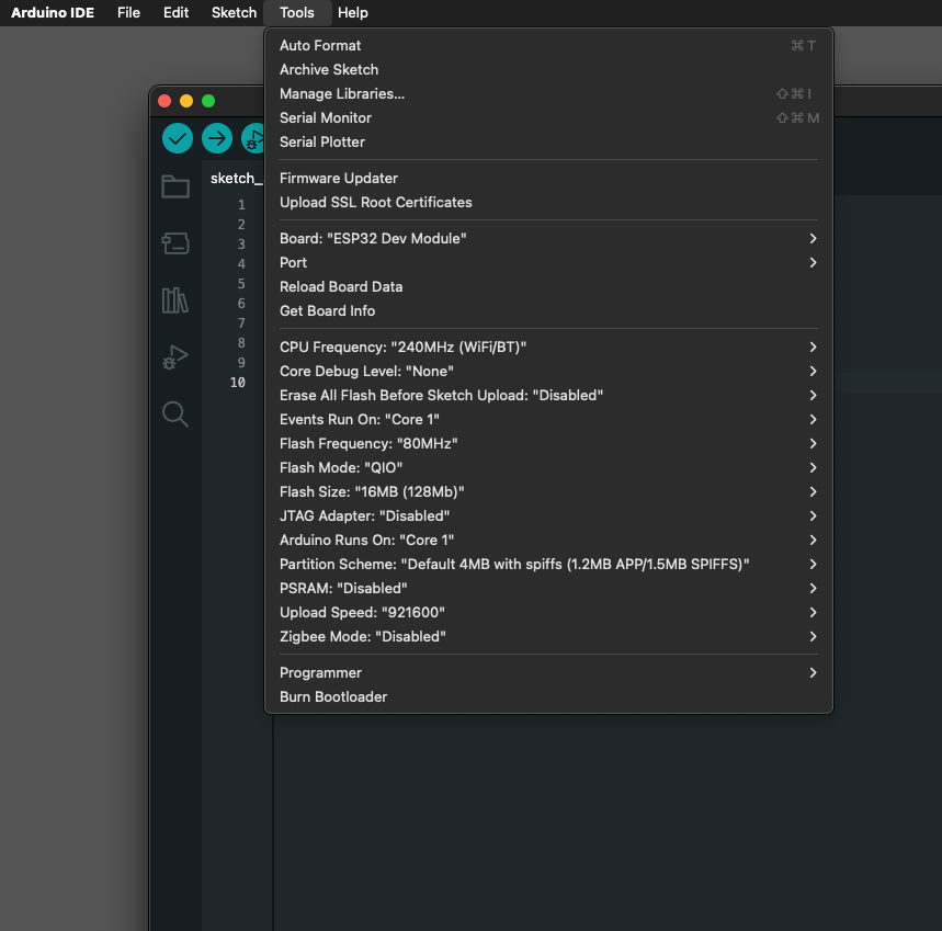 Configuration settings